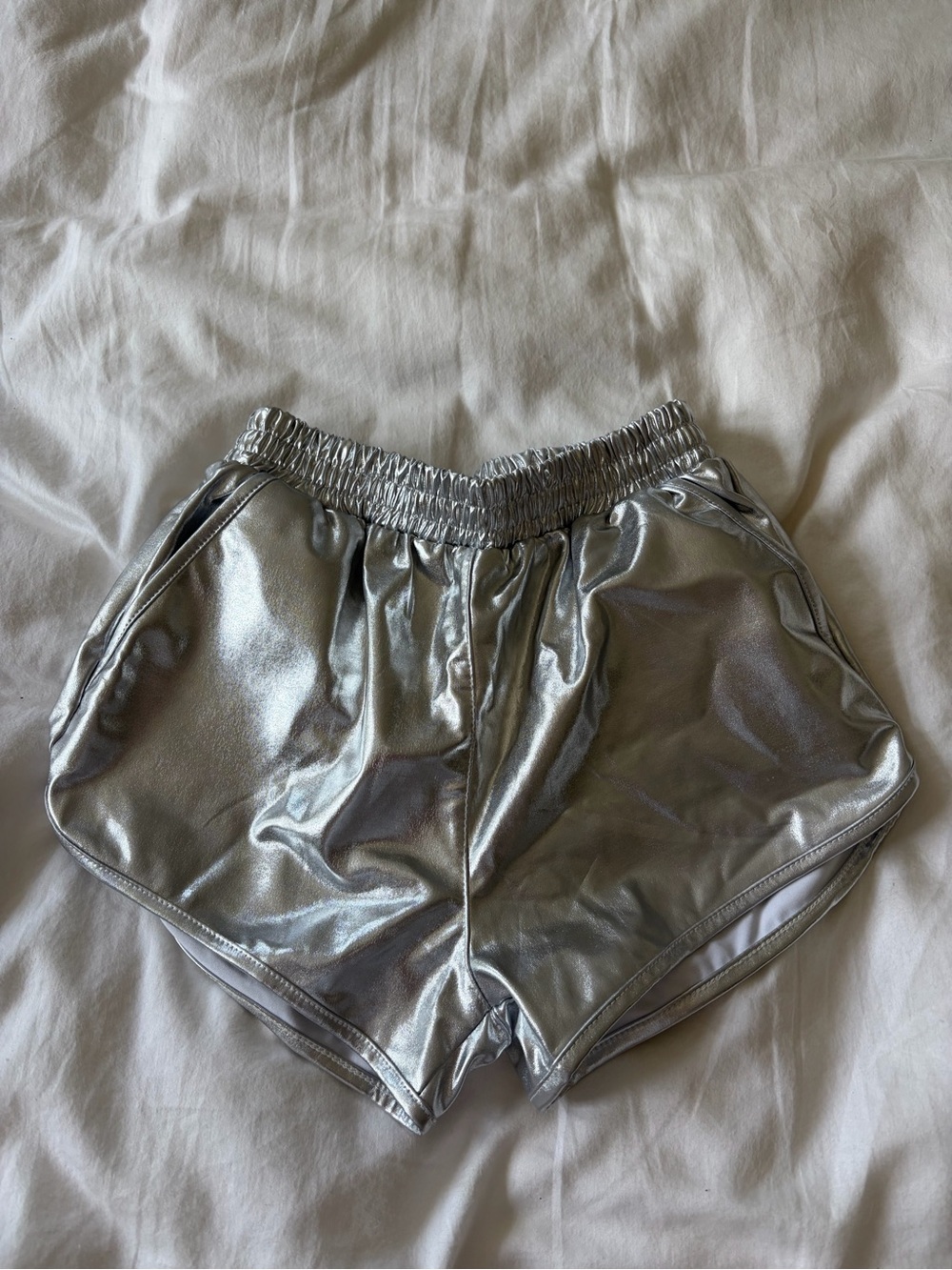 Metallic Silver Costume/Athletic Shorts